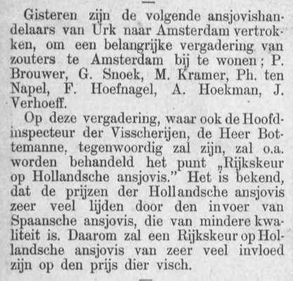 1912 Urker ansjovishandelaren naar Amsterdam